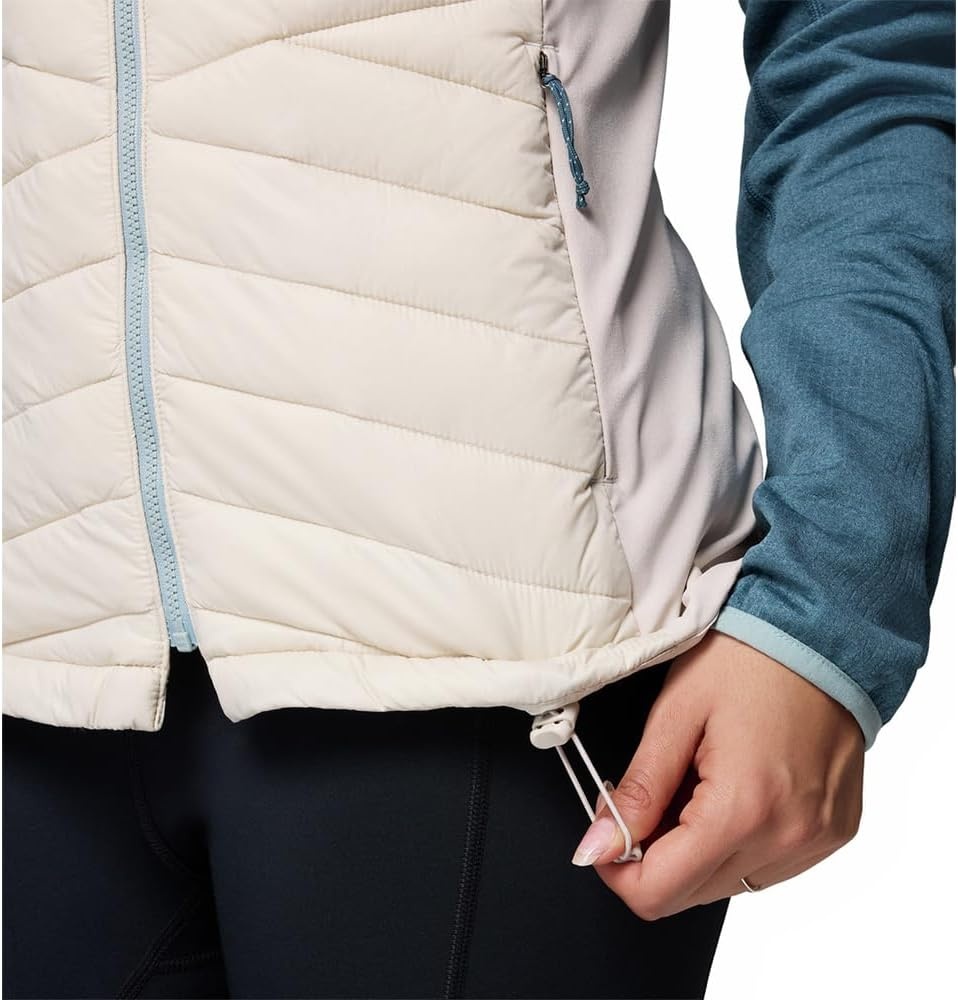 image:imageColumbia Powder Pass III Hybrid Vest Steppweste fr DamenDark Stone Crushed Blue