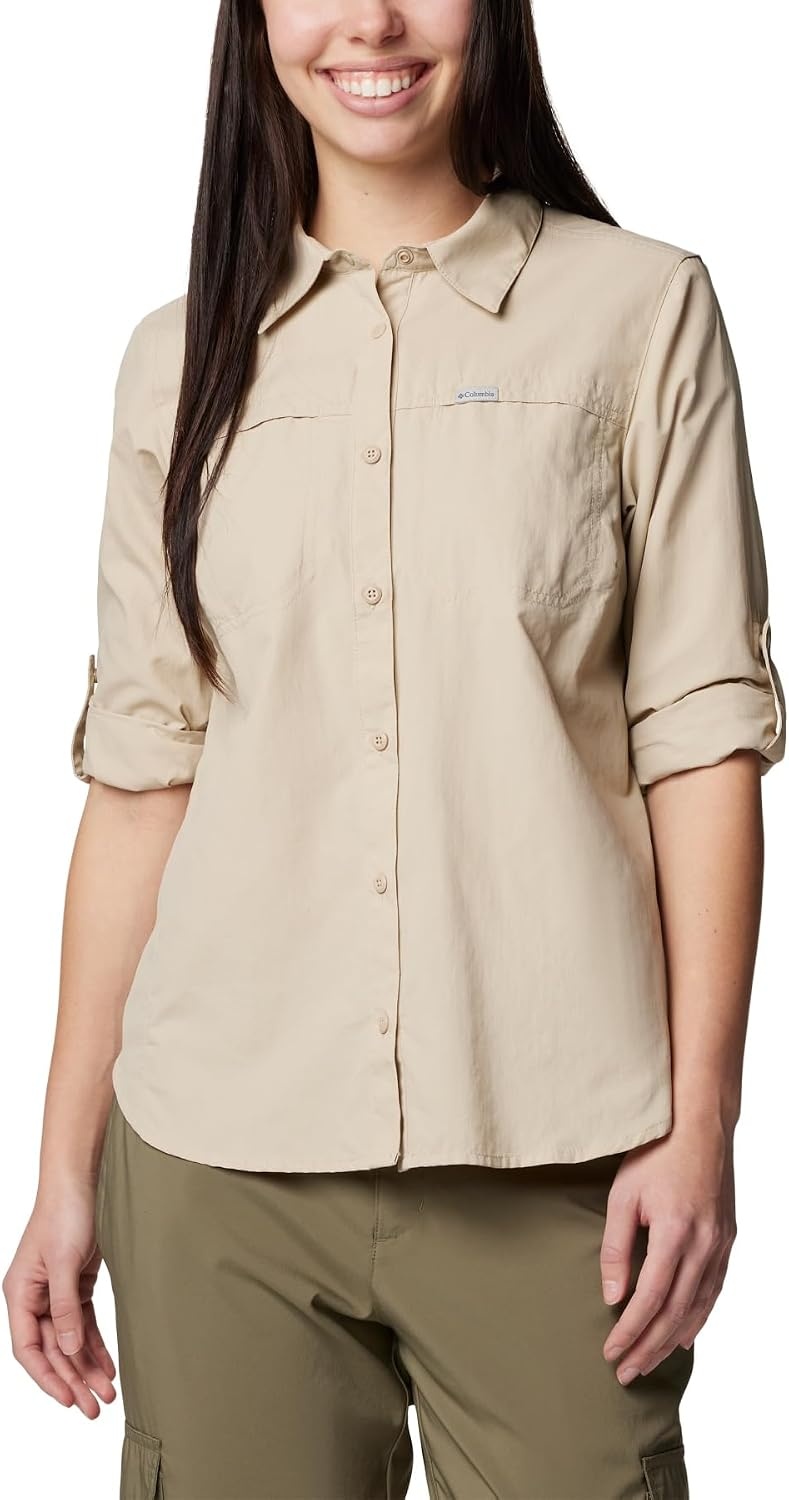 image:imageColumbia Silver Ridge 30 Eur Long Sleeve Langarm Outdoor Wanderhemd fr DamenAncient Fossil