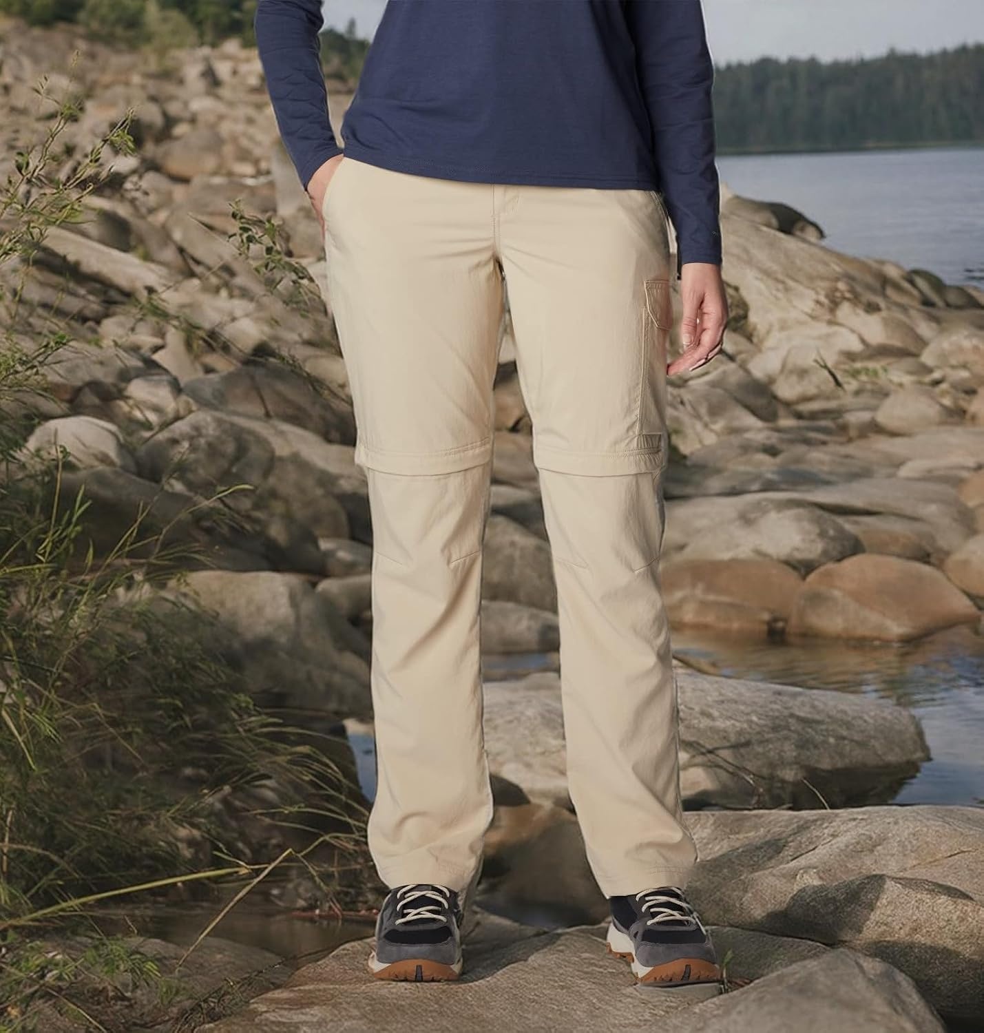 image:imageColumbia Silver Ridge Utility Convertible Pant Wanderhose Zip Off fr DamenAltes Fossil