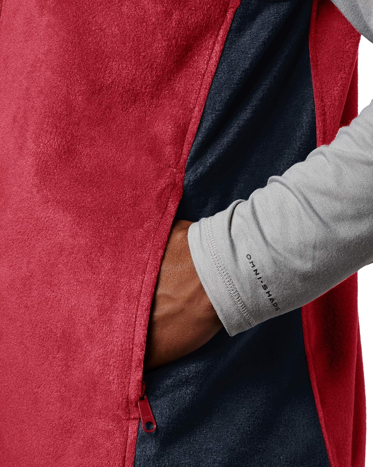 image:imageColumbia Steens Mountain Vest Fleeceweste fr HerrenRed SparkCollegiate Navy