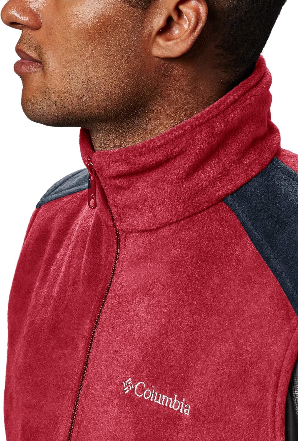 image:imageColumbia Steens Mountain Vest Fleeceweste fr HerrenRed SparkCollegiate Navy