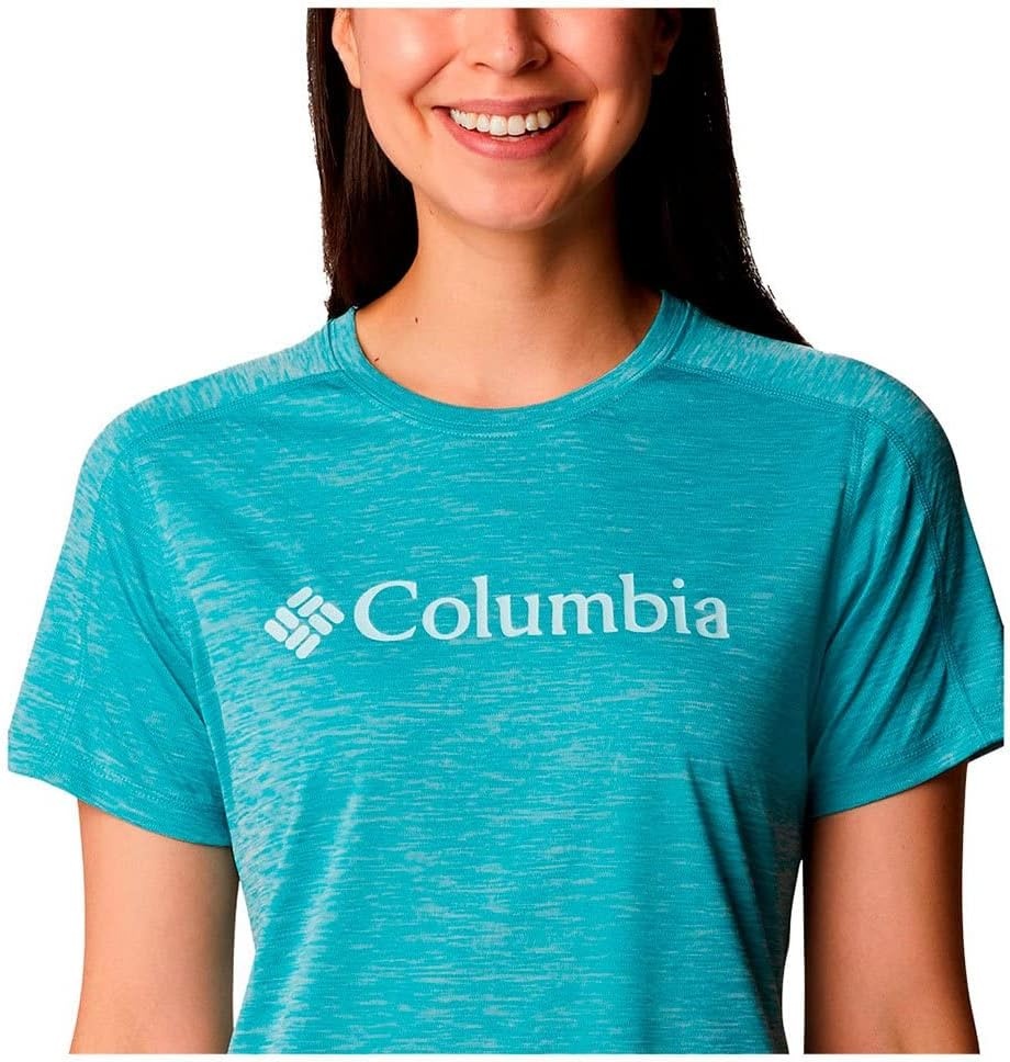 image:imageColumbia Zero Rules Light Short Sleeve Crew Funktionsshirt Kurzarm fr DamenSea Wave Heather Gem Columbia
