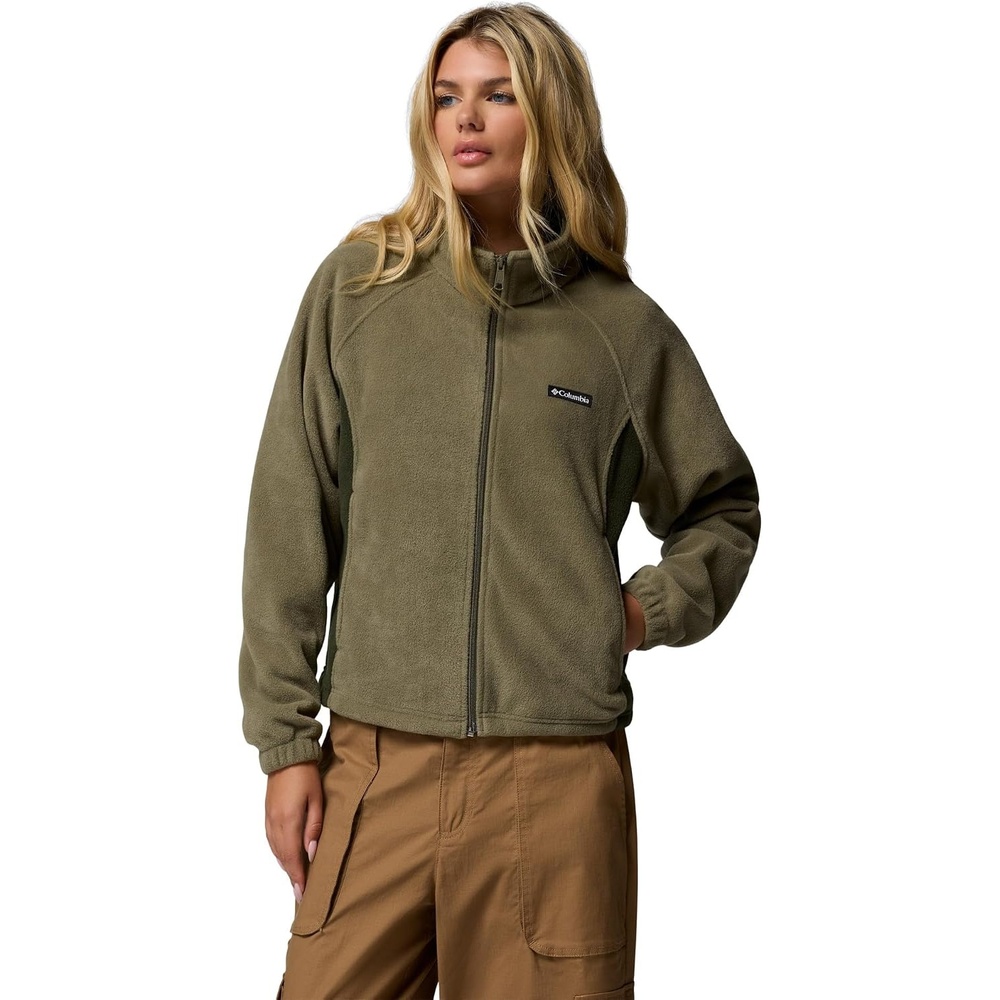 image:imageColumbia Damen Benton Springs Relaxed Full Zip Fleecejacke mit durchgehendem ReiverschlussSteingrn