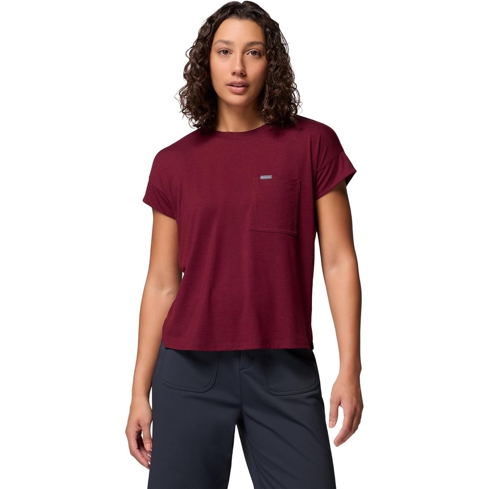 image:imageColumbia Damen Daniela Falls Short Sleeve Kurzrmeliges TShirtRich Wine