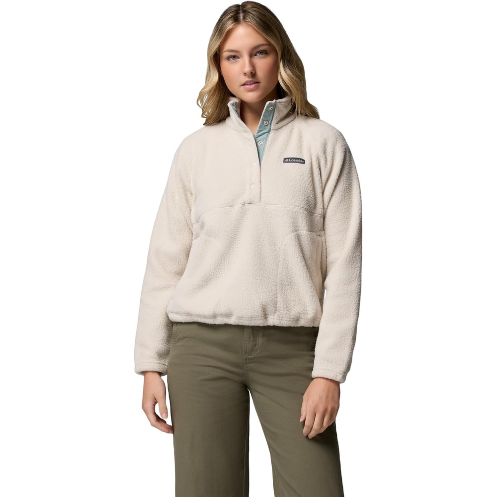 image:imageColumbia Damen Jasper Ridge Pebbled Fleece Half Snap Fleeceberziehhilfe 1er PackDark Stone