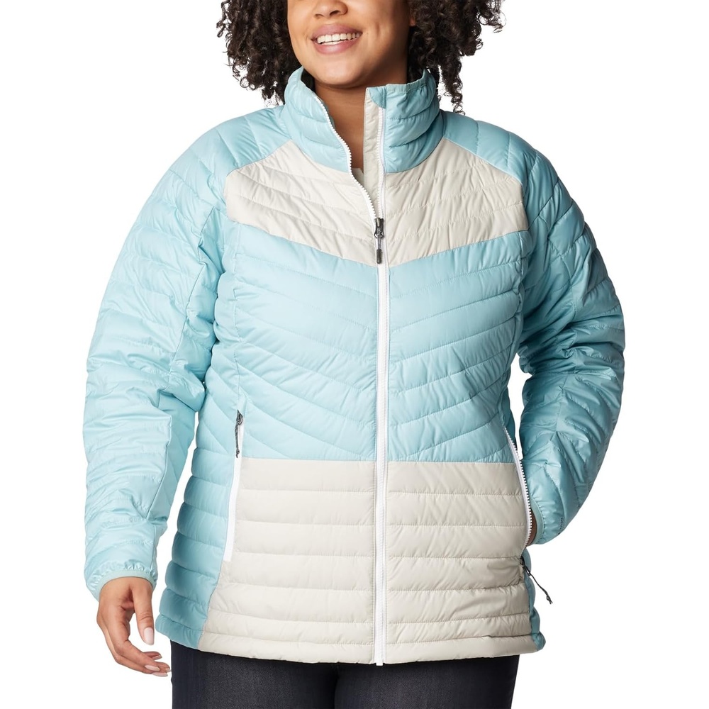 image:imageColumbia Damen Powder Lite II JackeAqua Haze Dark Stone