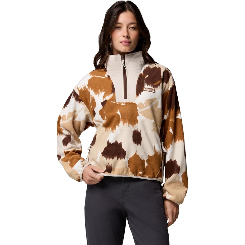 image:imageColumbia Damen Sequoia Grove 2 Printed Half Zip Fleeceberzug 1er PackCamel Brown Ikatbloom