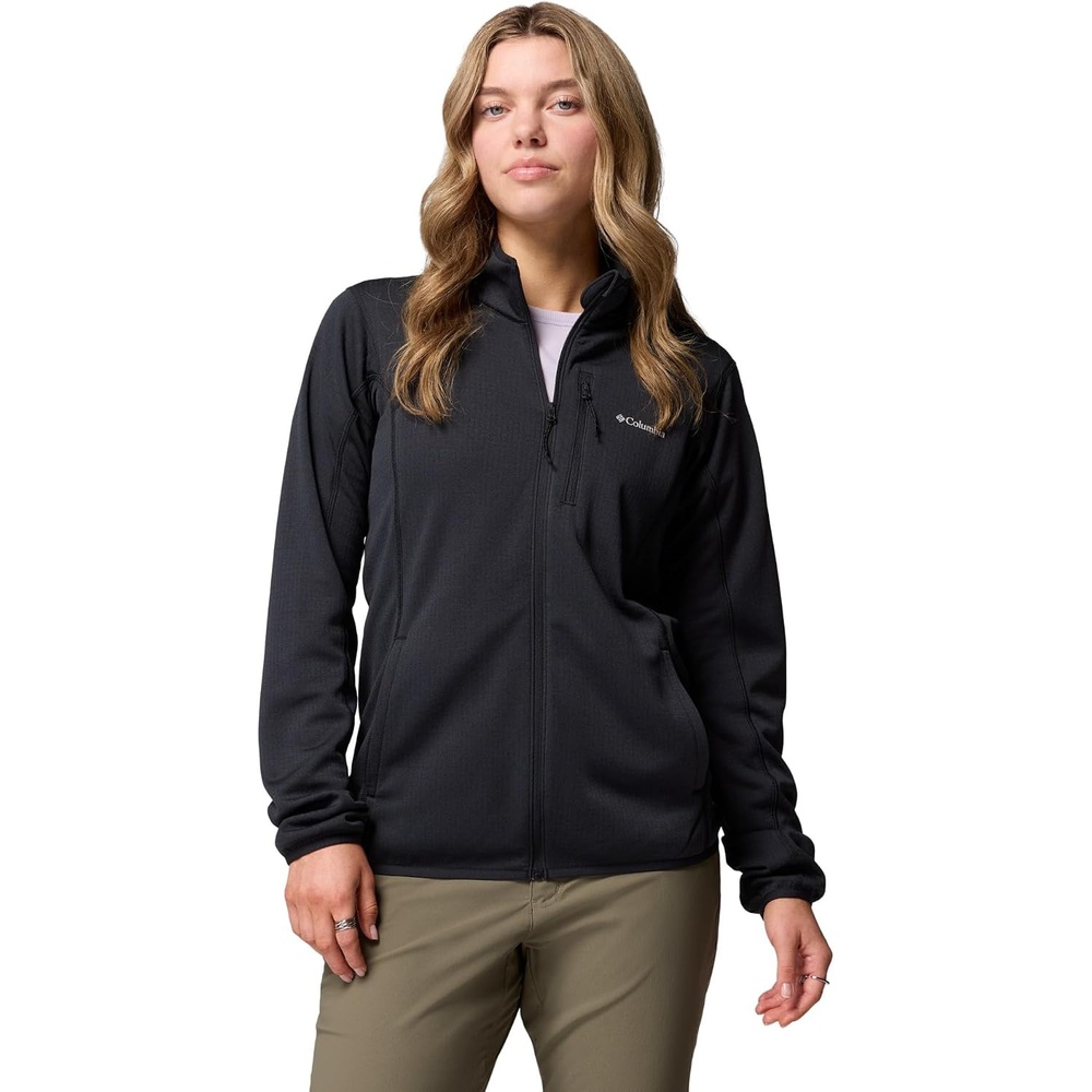 image:imageColumbia Essential Hike Grid Fleece Full Zip Fleecejacke mit durchgehendem Reiverschluss fr DamenSchwarz