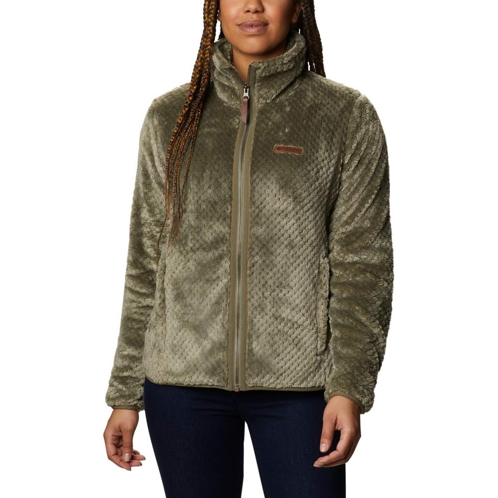 image:imageColumbia Fire Side II Sherpa Full Zip Fleecejacke mit durchgehendem Reiverschluss fr DamenStone Green