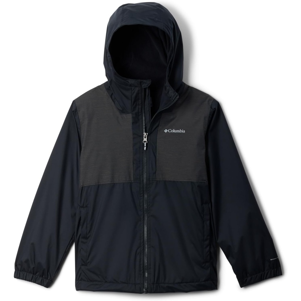 image:imageColumbia Jungen Rainy Trails 2 Fleece Lined Jacket Wasserdichte Regenjacke 1er PackBlack Black Slub