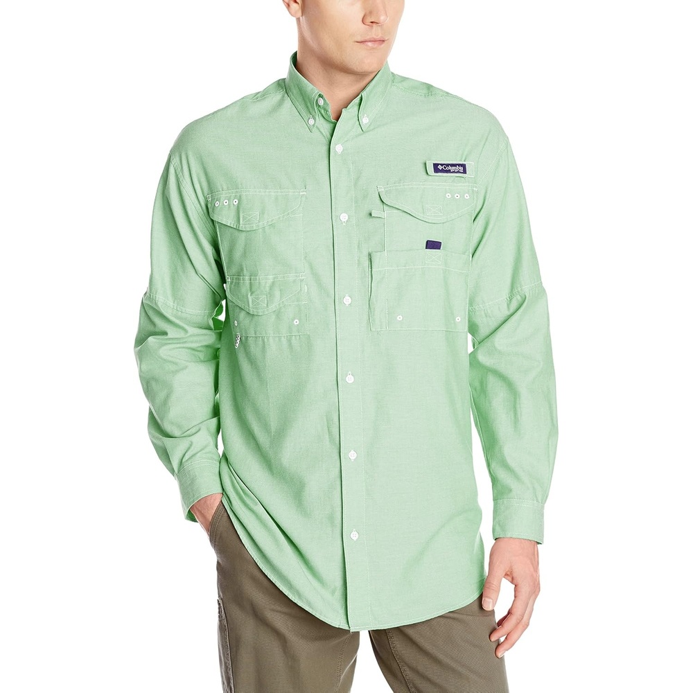 image:imageColumbia PFG Tamiami II Long Sleeve Shirt Langarm Outdoor Wanderhemd fr HerrenChamleongrn Oxford