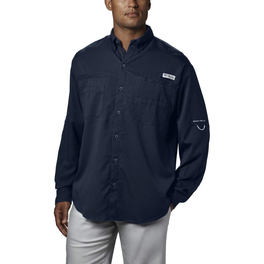 image:imageColumbia PFG Tamiami II Long Sleeve Shirt Langarm Outdoor Wanderhemd fr HerrenCollegiate Marineblau