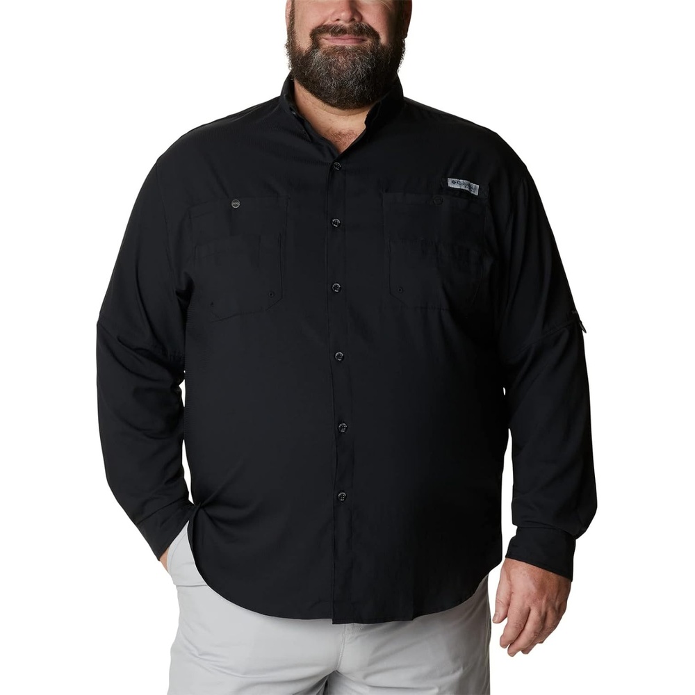 image:imageColumbia PFG Tamiami II Long Sleeve Shirt Langarm Outdoor Wanderhemd fr HerrenSchwarz Legacy