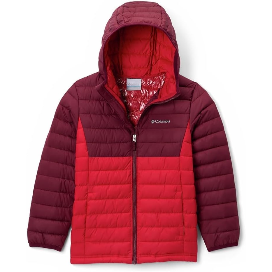 image:imageColumbia POWDER LITE II HOODED JACKETMountain Red  Rich Wine