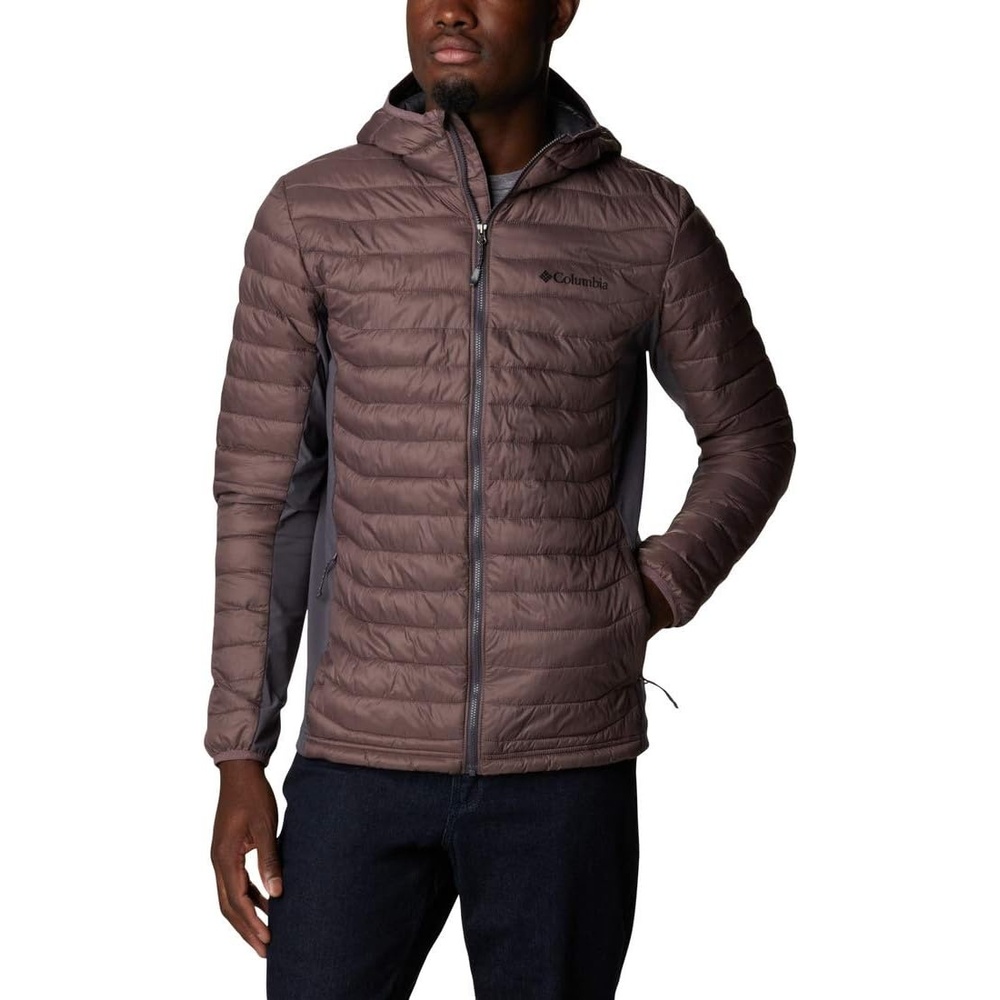 image:imageColumbia Powder Pass Hooded Jacket Steppjacke mit Kapuze fr HerrenBasalt  Timber