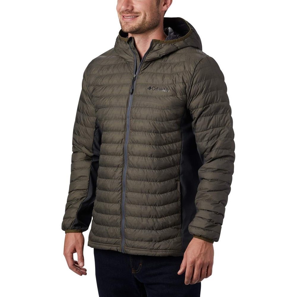 image:imageColumbia Powder Pass Hooded Jacket Steppjacke mit Kapuze fr HerrenNew Olive Heather