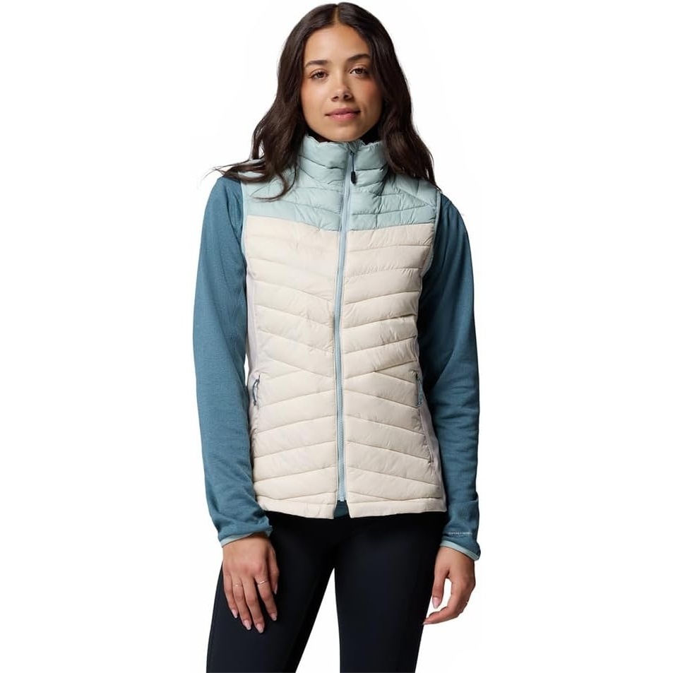 image:imageColumbia Powder Pass III Hybrid Vest Steppweste fr DamenDark Stone  Crushed Blue