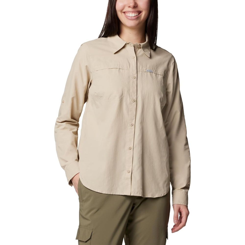 image:imageColumbia Silver Ridge 30 Eur Long Sleeve Langarm Outdoor Wanderhemd fr DamenAncient Fossil