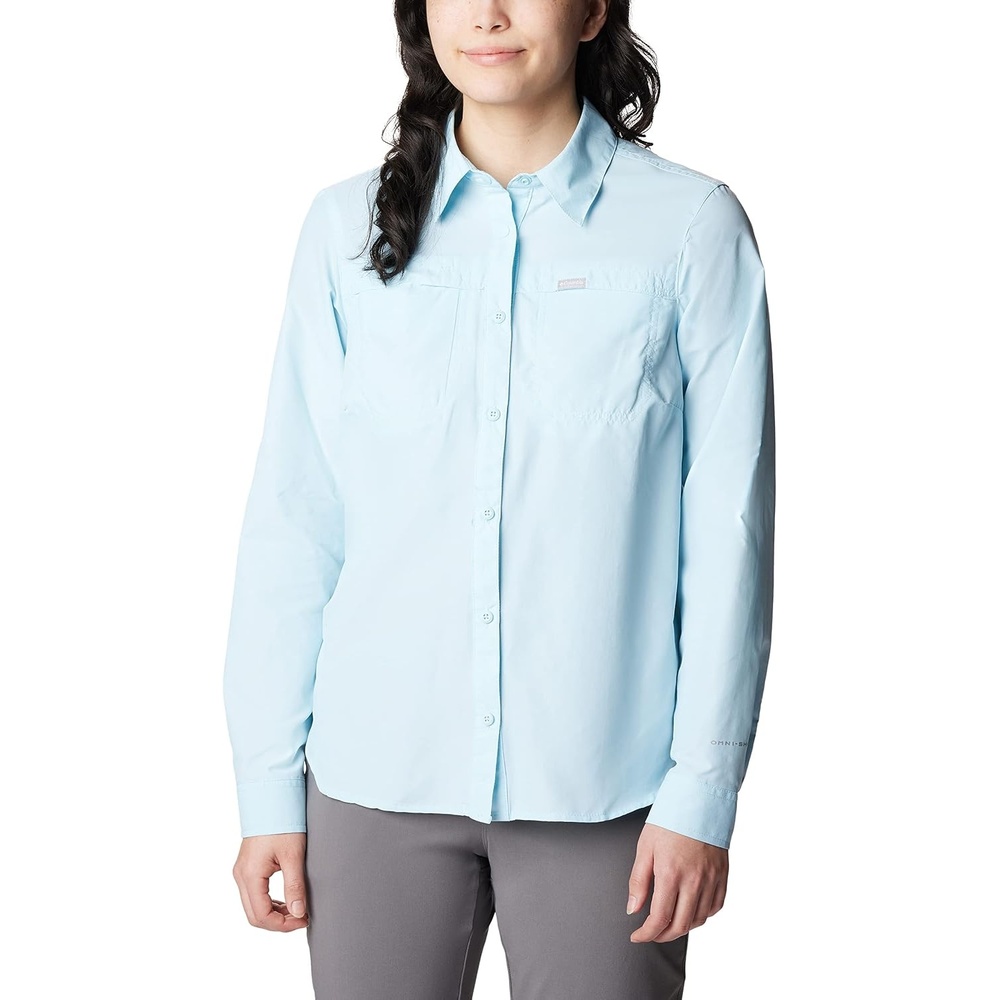 image:imageColumbia Silver Ridge 30 Eur Long Sleeve Langarm Outdoor Wanderhemd fr DamenSpring Blue