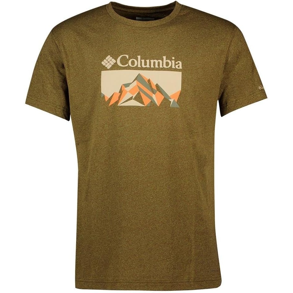 image:imageColumbia Thistletown Hills Short SOlive Green Heather Fractal Peaks