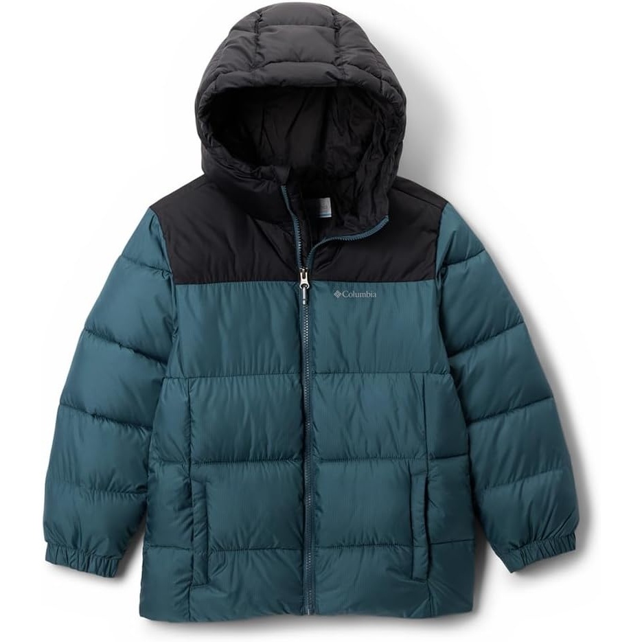 image:imageColumbia Youth Unisex Puffect Hooded Jacket Pufferjacke mit Kapuze 1er PackEverblue Black