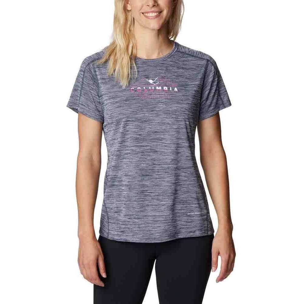 image:imageColumbia Zero Rules Light Short Sleeve Crew Funktionsshirt Kurzarm fr DamenNocturnal Hthr Csc Range Lines Graphic
