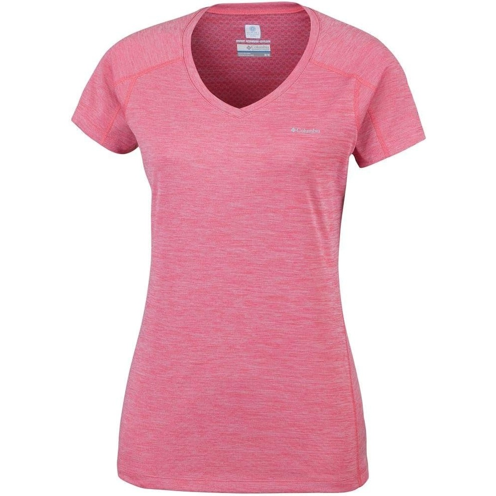 image:imageColumbia Zero Rules Light Short Sleeve Crew Funktionsshirt Kurzarm fr DamenRed Coral Heather 634