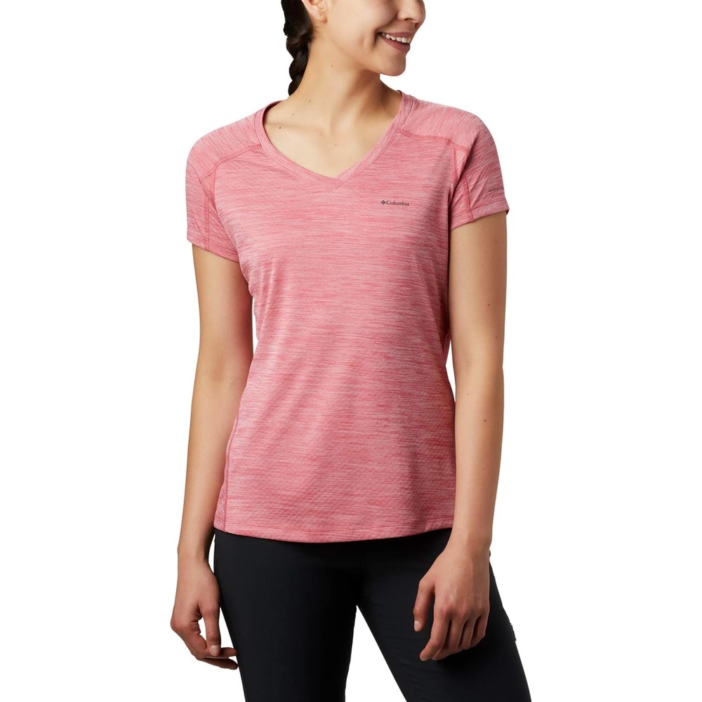 image:imageColumbia Zero Rules Light Short Sleeve Crew Funktionsshirt Kurzarm fr DamenRouge Pink Heather 643