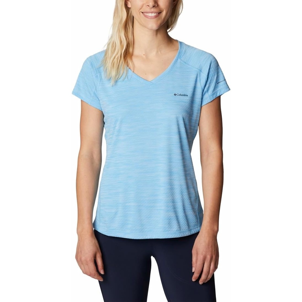 image:imageColumbia Zero Rules Light Short Sleeve Crew Funktionsshirt Kurzarm fr DamenVista Blue Heather