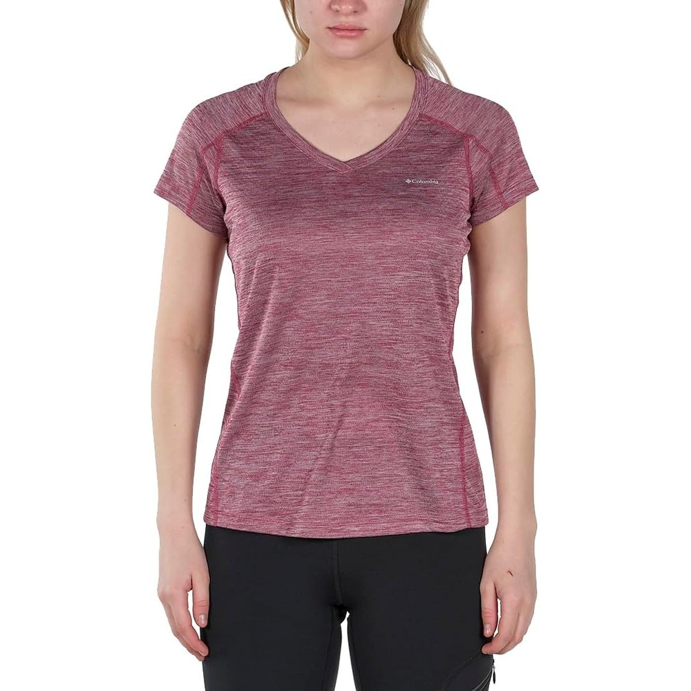 image:imageColumbia Zero Rules Light Short Sleeve Crew Funktionsshirt Kurzarm fr DamenWine Berry Heather 550