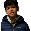 Columbia 2090023CB POWDER LITE II HOODED JAC(Rain Forest  Collegiate Navy)