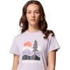 Columbia Damen Ruby Springs Graphic Fitted Short Sleeve Kurzärmeliges T-Shirt (1er Pack)(Lavender Pearl  Get Hiked)