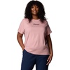 Columbia Damen t-Shirts (1er Pack)(Radiergummi Pink/Scripted Brand)