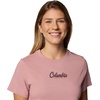 Columbia Damen t-Shirts (1er Pack)(Radiergummi Pink/Scripted Brand)