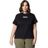 Columbia Damen t-Shirts (1er Pack)(Schwarz/Schriftzug)