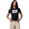 Columbia Damen Ruby Springs Graphic Fitted Short Sleeve Kurzärmeliges T-Shirt (1er Pack)(Black Moonlit Hillscape)