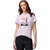 Columbia Damen Ruby Springs Graphic Fitted Short Sleeve Kurzärmeliges T-Shirt (1er Pack)(Lavender Pearl  Get Hiked)
