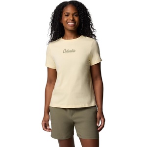 Columbia Damen t-Shirts (1er Pack)(Marke: Lemon Wash/Scripted)