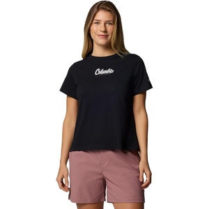 Columbia Damen t-Shirts (1er Pack)(Schwarz/Schriftzug)