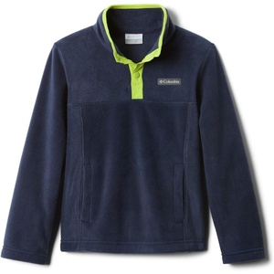 Columbia Unisex Steen Mtn 1/4 Snap Fleecepullover für Jugendliche(Collegiate Navy  Bright Chartreuse)
