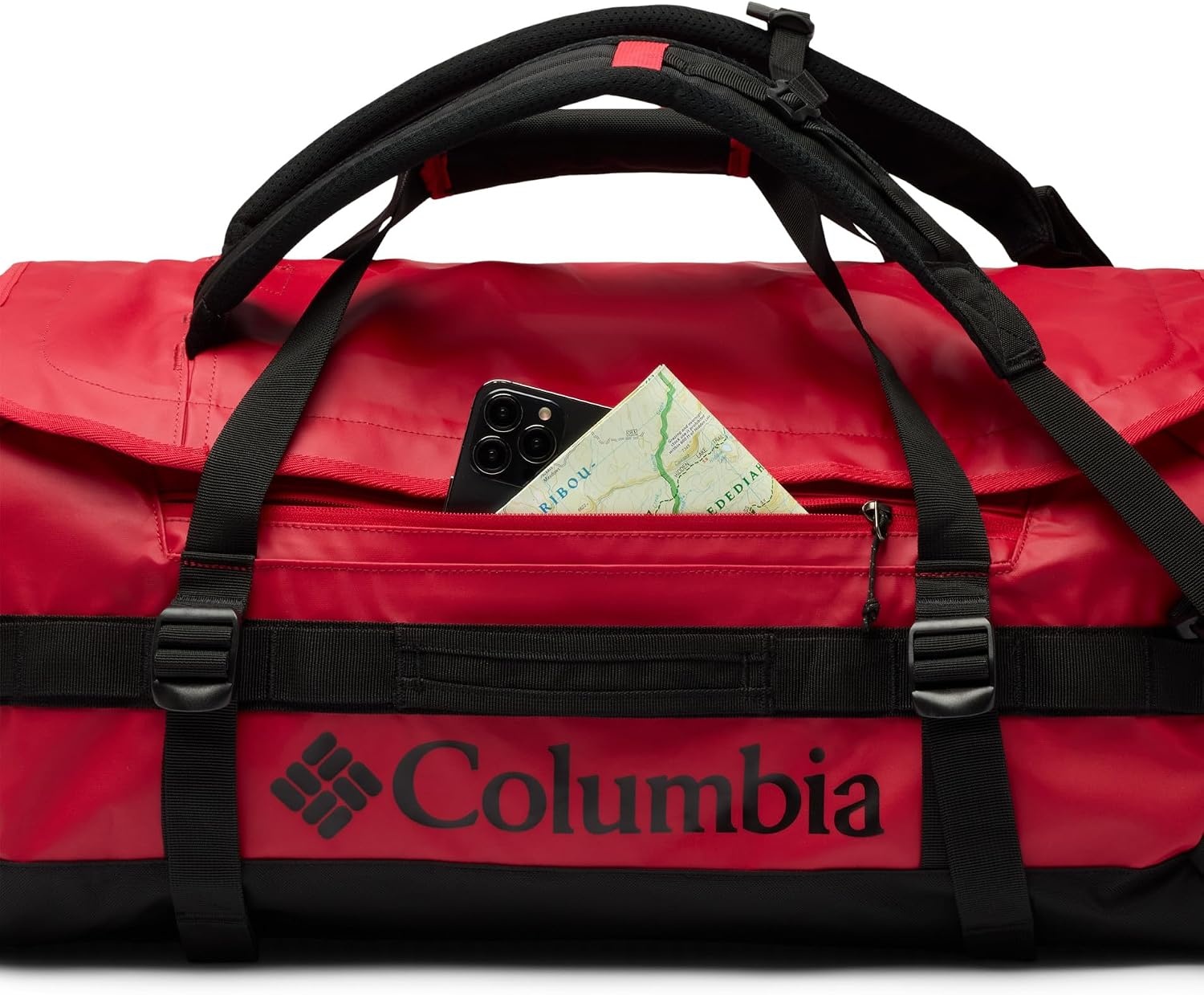 image:imageColumbia Unisex Landroamer 60L Duffel DuffleTasche TabakDelta EinheitsgreMountain RedBlack