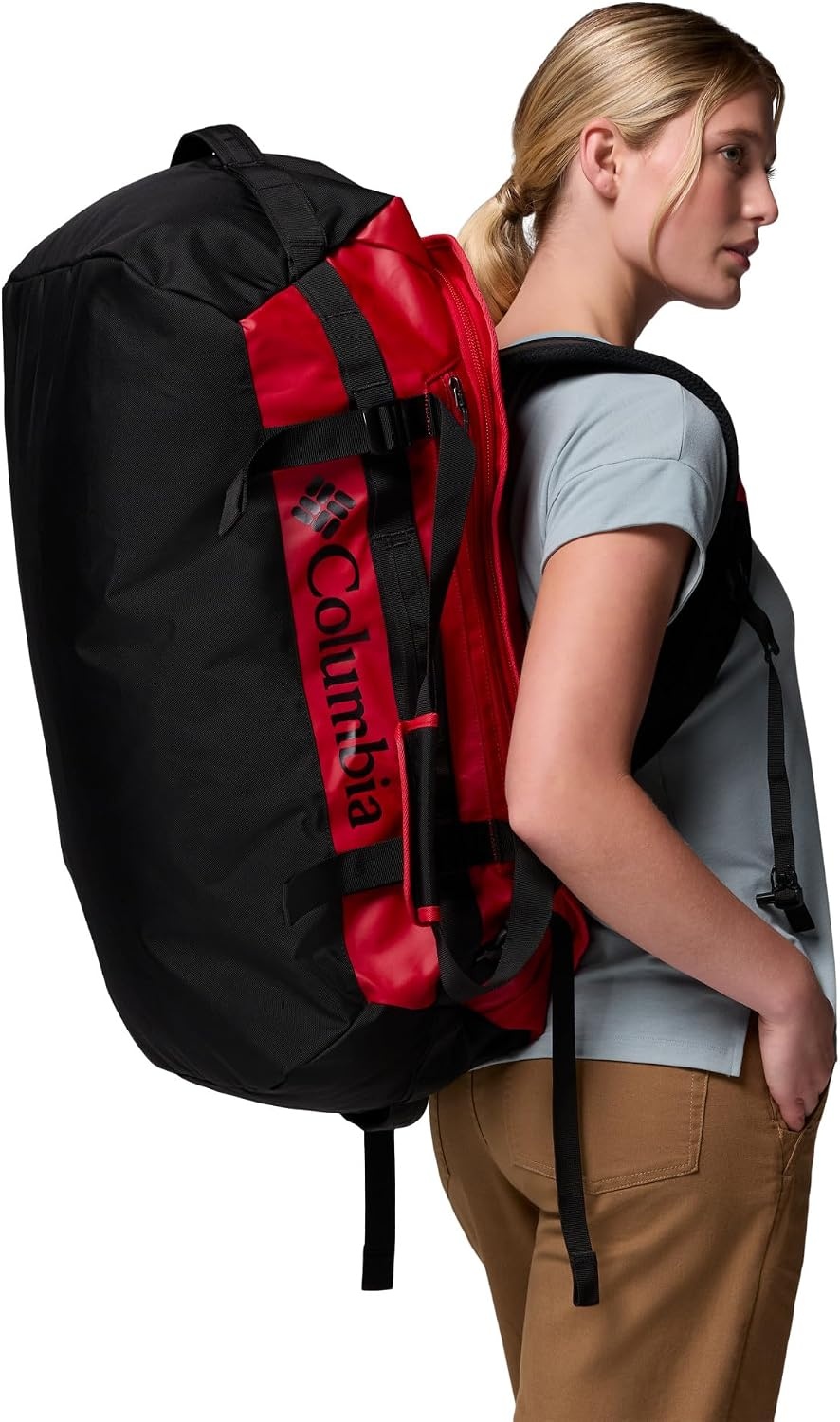 image:imageColumbia Unisex Landroamer 60L Duffel DuffleTasche TabakDelta EinheitsgreMountain RedBlack